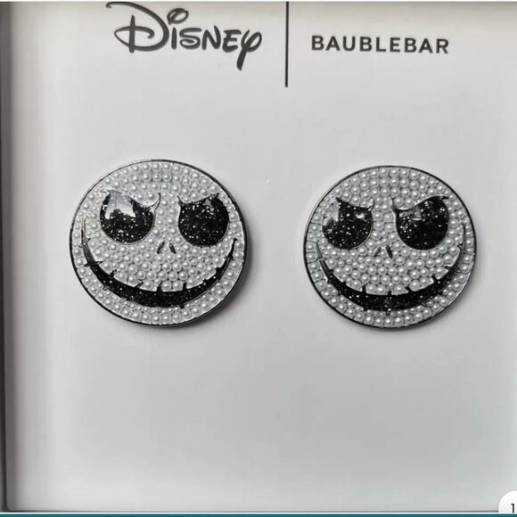 Disney Baublebar Jack Skellington Nightmare Before Christmas Earrings New in Box - Picture 1 of 2